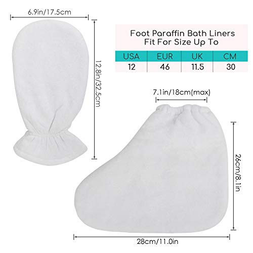 Paraffin Bath Mitts, Segbeauty Thick Snug Elastic Opening Paraffin Wax Glove and Bootie with Double Terry Clothes for…
