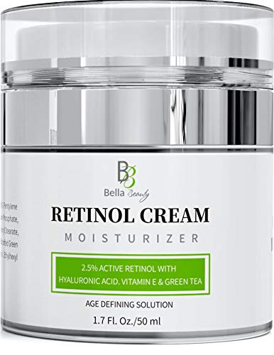 Retinol Moisturizer Anti Aging Cream for Face and Eye Area – With Hyaluronic Acid – 2.5% Active Retinol – Vitamin E…