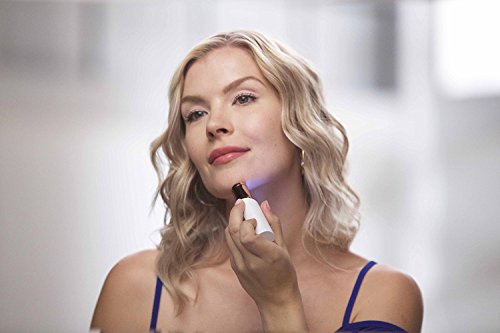 Finishing Touch Flawless Facial Hair Remover for Women, White/Rose Gold Electric Face Razor for Women with LED Light for…
