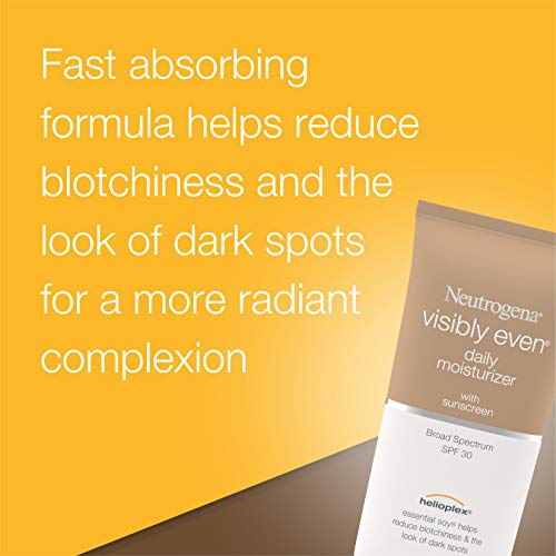 Neutrogena Visibly Even Daily Facial Moisturizer With Broad Spectrum SPF 30 Sunscreen, Face Lotion with Soy for Skin…