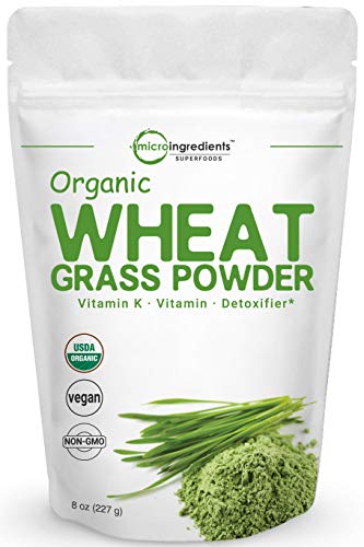 Micro Ingredients Sustainably US Grown, Organic Wheat Grass Powder (100% Whole-Leaf), 16 Ounce, Rich in Immune Vitamins…