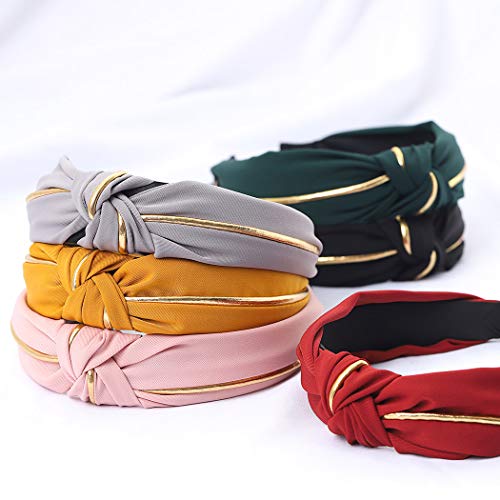 Jakawin Knot Headbands Cross Turban Hairband Vintage Head Wrap Elastic No Slip Hair Hoops Fashion Hair Accessories for…
