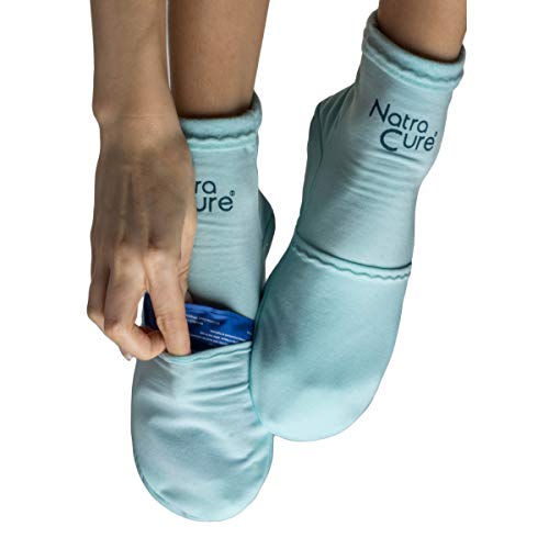 NatraCure Cold Therapy Socks – Reusable Gel Ice Frozen Slippers for Feet, Heels, Swelling, Edema, Arch, Chemotherapy…