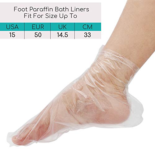 Segbeauty Paraffin Wax Liners, 200pcs Larger and Thicker Plastic Hand and Foot Bags, Plastic Paraffin Bath Mitt Glove…