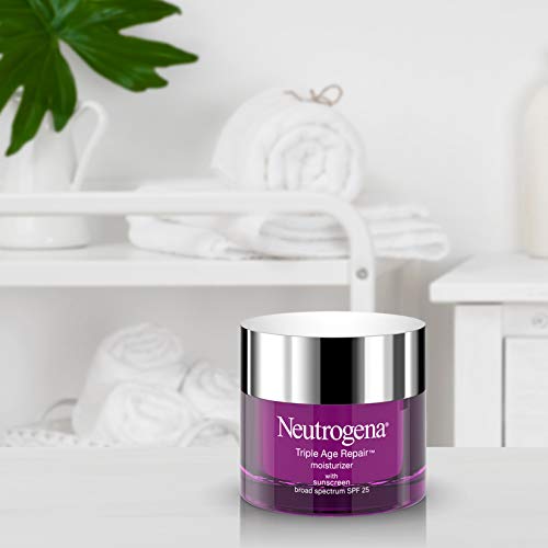 Neutrogena Triple Age Repair Anti-Aging Daily Facial Moisturizer with SPF 25 Sunscreen & Vitamin C, Firming Face & Neck…