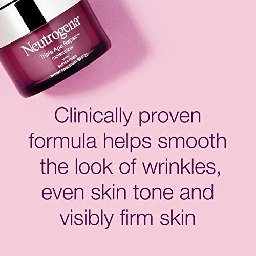 Neutrogena Triple Age Repair Anti-Aging Daily Facial Moisturizer with SPF 25 Sunscreen & Vitamin C, Firming Face & Neck…