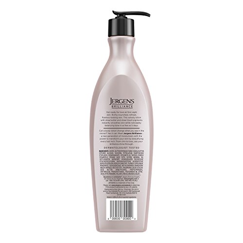 Jergens Brilliance Flawless Effects Body Moisturizer, for Balanced Skin Tone, 10 Ounce Pump, with Sheer Blush Pigments…