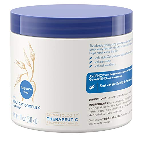 Aveeno Skin Relief Intense Moisture Repair Body Cream with Triple Oat & Shea Butter Formula, Helps Relieve & Restore…