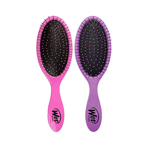 Wet Brush Original Detangling Hair Brush, Purple & Purple – Ultra-Soft IntelliFlex Bristles – Detangler Brush Glide…