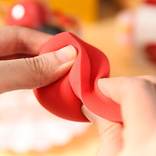 DUcare Beauty Blender Makeup Sponges – for Foundation Liquid, Cream, Powder, and Concealer- Black and Red Heart Shape…