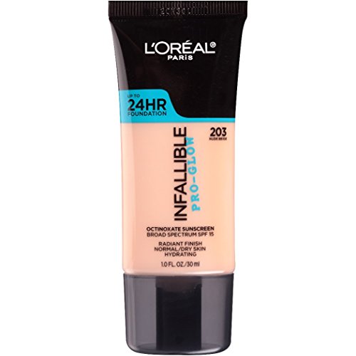 L’Oréal Paris Makeup Infallible Up to 24HR Pro-Glow Foundation, 203 Nude Beige, 1 fl; oz.