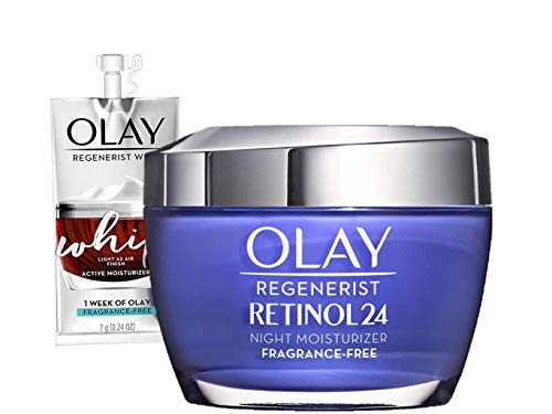 Olay Regenerist Retinol Moisturizer, Retinol 24 Night Face Cream with Niacinamide, Anti-Wrinkle Fragrance-Free 1.7 oz…