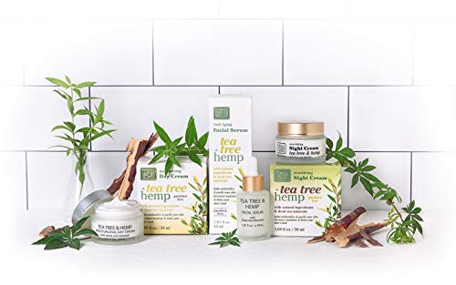 Dead Sea Collection Hemp & Tea Tree Serum for Facial – Anti-Wrinkle and Anti Aging Face Skin Care – Pack of 1 (1.01 fl…