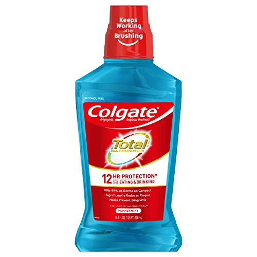 Colgate Total Pro-Shield Alcohol Free Mouthwash, Peppermint – 500mL, 16.9 fluid ounce