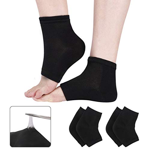 Codream 2 Pairs Heels Moisturizing Socks for Dry Cracked Heels Repair Treatment Vented Moisturizing Gel Heel Sleeves…