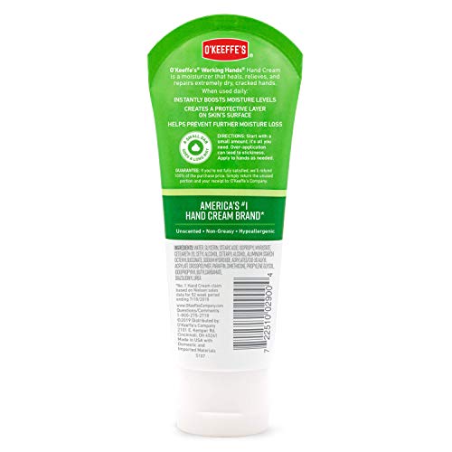 O’Keeffe’s Working Hands Hand Cream, 3 oz Tube and Night Treatment Hand Cream, 3 oz Tube