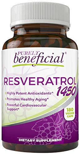 RESVERATROL1450-90day Supply, 1450mg per Serving of Potent Antioxidants & Trans-Resveratrol, Promotes Anti-Aging…