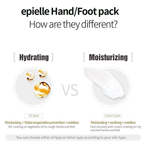 Epielle Moisturizing Hand & Foot Masks (Glove & Socks 12pk) for Dry Hand, Dry & Cracked heel Spa Masks Sunflower Seed…