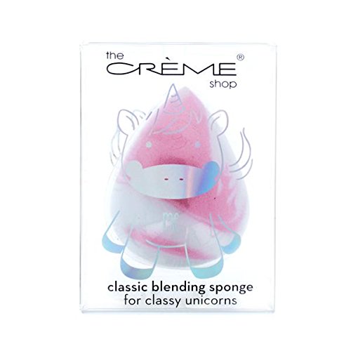 The Crème Shop Korean Beauty Cosmetic Sponge, Blending Blush Edge Cut Powder and Creams Blemish Smooth Classic Blending…