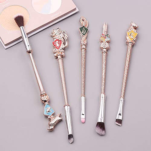 Magic Wand Makeup Brushes Set – 5pcs Wizard Wand Makeup Brushes Foundation Blending Blush Eyeshadow Face Lip Powder…