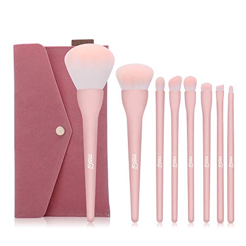 MSQ Make Up Brushes 8Pcs Makeup Brush Set Foundation Brush Blending Brush Eyeshadow Brushes Eye Brushes Set with Bag…