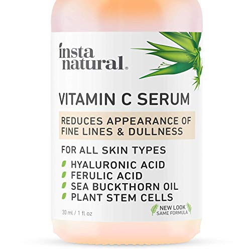 InstaNatural Vitamin C Serum, Vitamin C Serum for Face with Hyaluronic Acid and Ferulic Acid, Brightening Serum and Anti…
