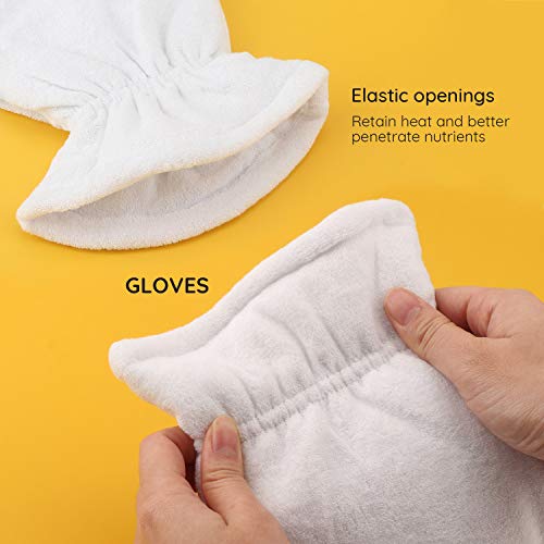 Paraffin Bath Mitts, Segbeauty Thick Snug Elastic Opening Paraffin Wax Glove and Bootie with Double Terry Clothes for…