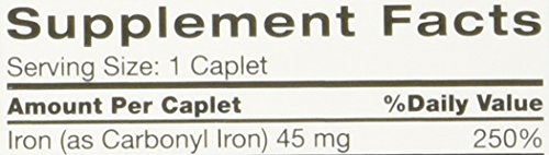 Feosol Carbonyl Iron Supplement Caplets Natural Release 60 Caplets (Pack of 3)