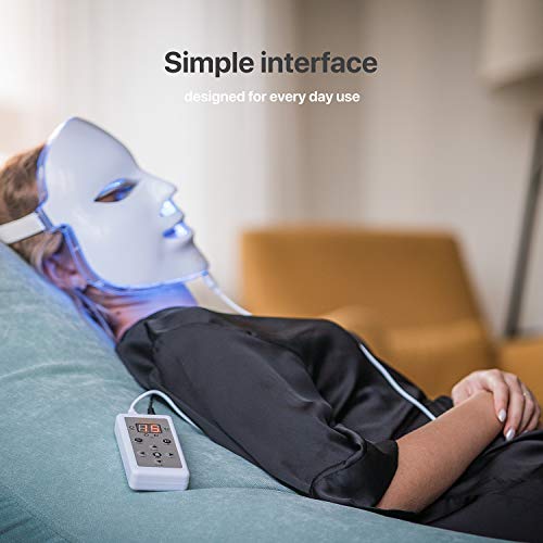 Pure Daily Care Luma LED Skin Treatment Mask – Home Facial Skin Rejuvenation & Anti-Aging Light Therapy, 7 Color LED…