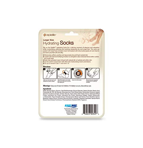 Epielle Hydrating Foot Masks (Socks 6pk) for foot cracked and dry heel to toe and callus Spa Masks – Shea butter…