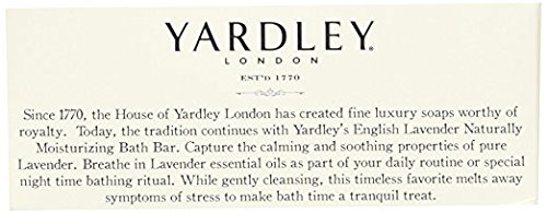 Yardley London English Lavender with Essential Oils Soap Bar, 4.25 Ounce (Pack of 12)