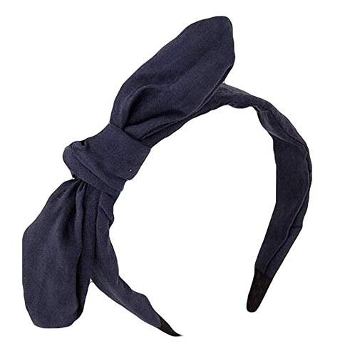 Qiabao 5 Pack Assorted Wire Bow Tie Hard Headband Hair Band for Women Girls