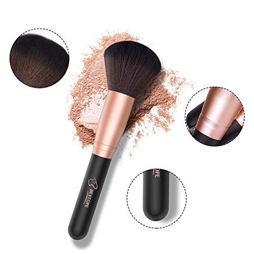 BESTOPE 18 Pcs Makeup Brushes Premium Synthetic Fan Foundation Powder Kabuki Brushes Concealers Eye Shadows Make Up…