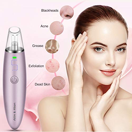 Blackhead Remover Vacuum Pore Cleaner, Alin&Alan Electric Blackhead Vacuum Suction Devices, USB Rechargeable Acne…