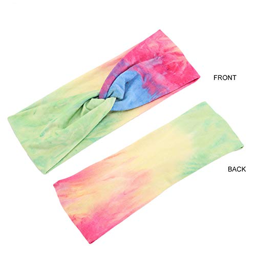 4Pcs Boho Headband for Women Cute Fashion Headbands Yoga Running Sport Athletic Travel Boho Knotted Headband Comfort…