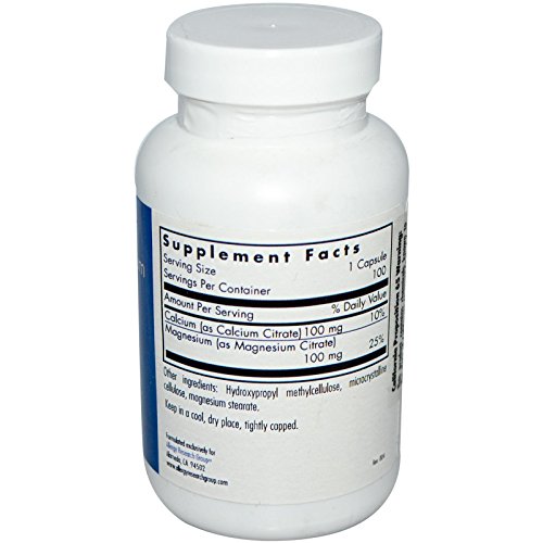 Allergy Research Group – Calcium Magnesium Citrate – Bone, Nervous System – 100 Vegetarian Capsules
