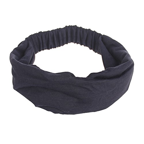 Wide Headbands for Women Black Stylish Head Wraps Boho Thick Hairbands Large African Sport Yoga Turban Headband Hair…