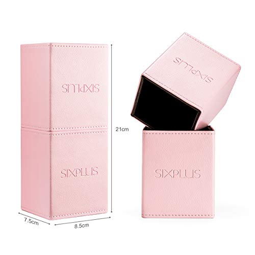 SIXPLUS Makeup Brushes with Case, 15 Pcs Pink Makeup Brush Set Professional for Foundation Powder Concealer Eyeshadow…