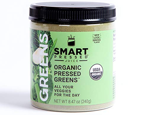 Smart Pressed Organic Greens Superfoods Juice Powder Single Serving Cold-Pressed Vegan Alkalizing Green Juice Cleanse…
