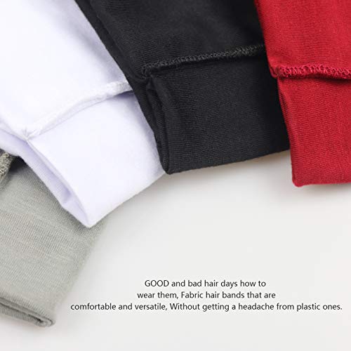 DRESHOW 4 Pack Headbands for Women Yoga Knotted Headbands Elastic Criss Cross Hair Accessories Sports Head Wrap Non Slip