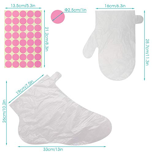 Segbeauty Paraffin Wax Liners, 200pcs Larger and Thicker Plastic Hand and Foot Bags, Plastic Paraffin Bath Mitt Glove…