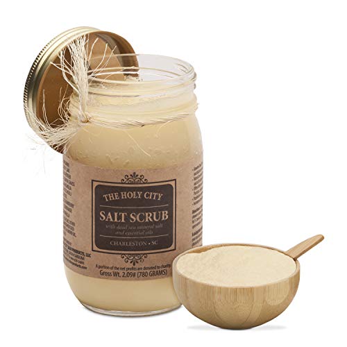 Holy City Skin Products Exfoliating Body Scrub – Pure Dead Sea Salt Scrub for Hands and Body with Lemongrass, Hydrating…