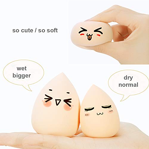 Sisterbeauty Makeup Sponge 4 Pieces Microfiber Fusion Sponges Latex-Free Flawless Makeup Blender,Blending Sponge for…