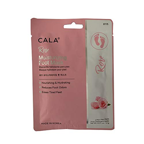 Cala Rosewater moisturizing foot mask 3 count, 3 Count