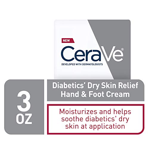 CeraVe Hand Cream & Foot Cream for Diabetics’ Dry Skin | Diabetes Care Foot & Hand Cream for Dry Hands & Feet…