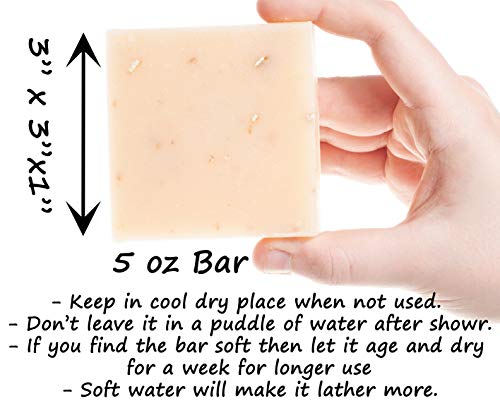 360Feel Cherry Almond Soap -5oz Castile Handmade Soap bar – Almonds Cherries, oatmeal as exfoliant – Pure Essential Oil…