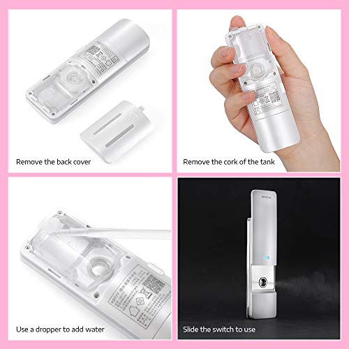 Nano Mister Facial Spray Face Mist Nanomister for Eyelash Extensions Portable Facial Steamer Face Humidifier Flight…