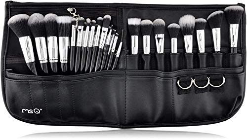 MSQ Makeup Brushes Set 29pcs Professional Cosmetics Brushes with Belt Waist Makeup Bag (Foundation, Powder, Creams…