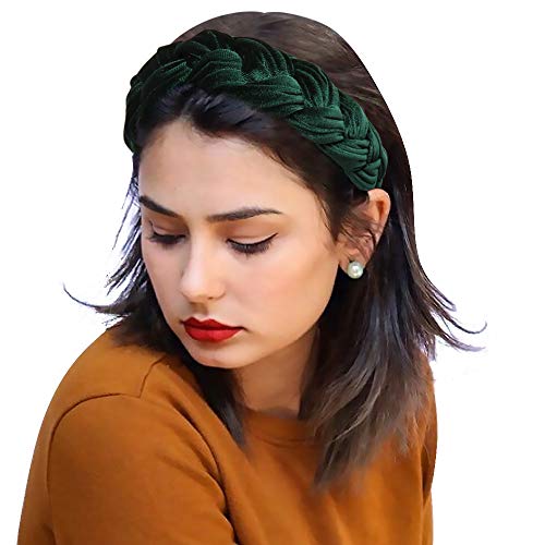 Velvet Padded Headband – Fashion Handmade Headbands Braided Headbands Knot Hairband for Women Girl Pack of 3