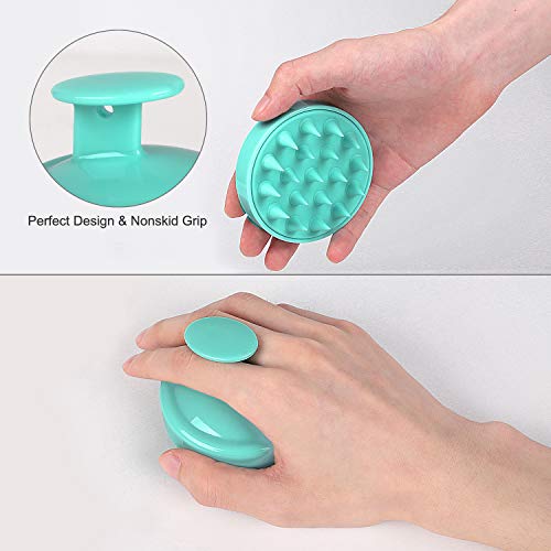 HEETA Hair Shampoo Brush, Scalp Care Hair Brush with Soft Silicone Scalp Massager (Green)